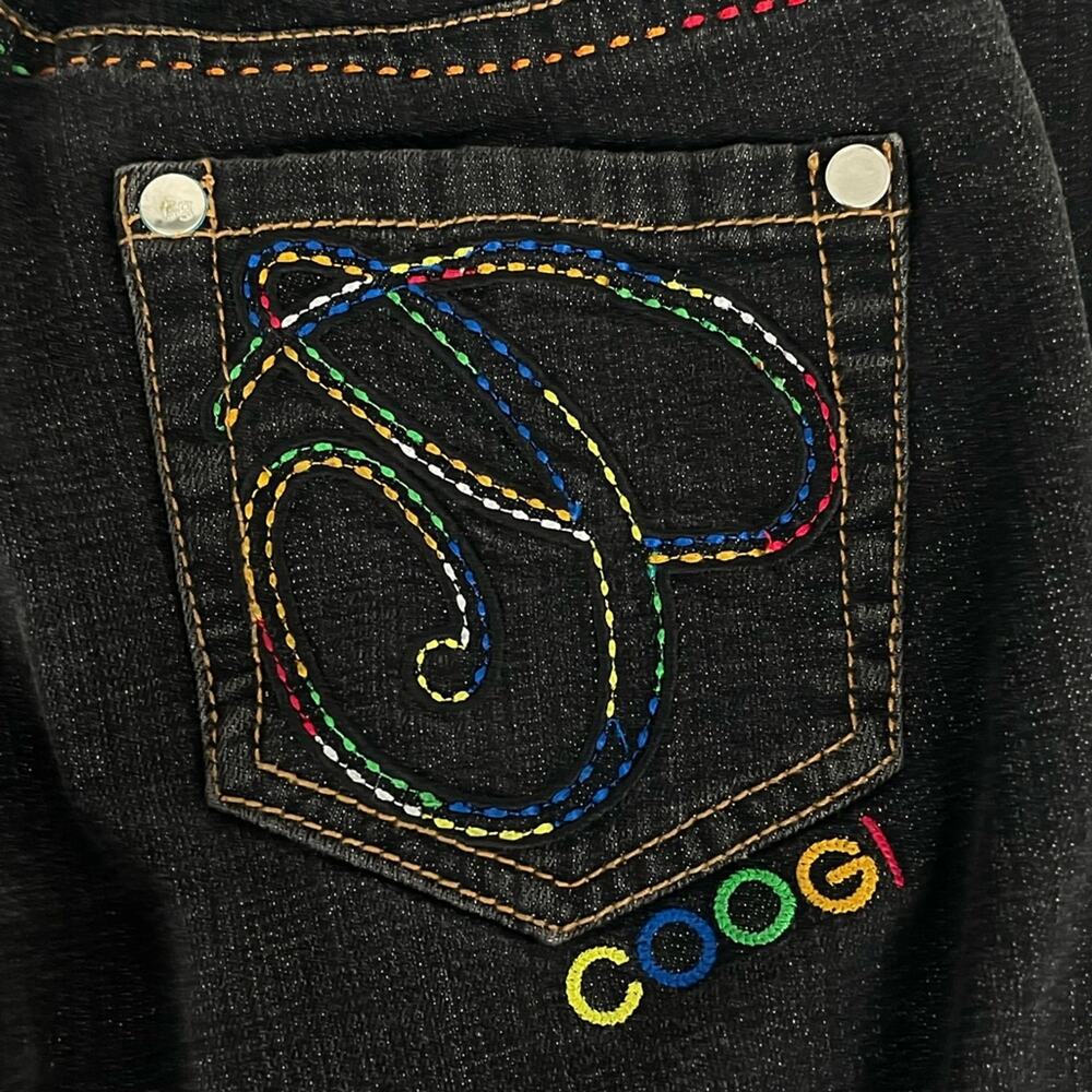 Coogi Straight Leg Black Jeans Size 7 - Picture 6 of 12